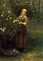 Daniel Ridgway Knight - Cutting Roses